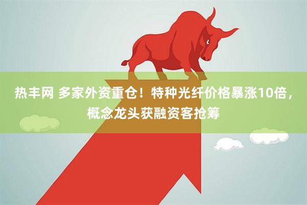 热丰网 多家外资重仓！特种光纤价格暴涨10倍，概念龙头获融资客抢筹