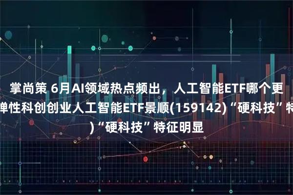 掌尚策 6月AI领域热点频出，人工智能ETF哪个更好？高弹性科创创业人工智能ETF景顺(159142)“硬科技”特征明显
